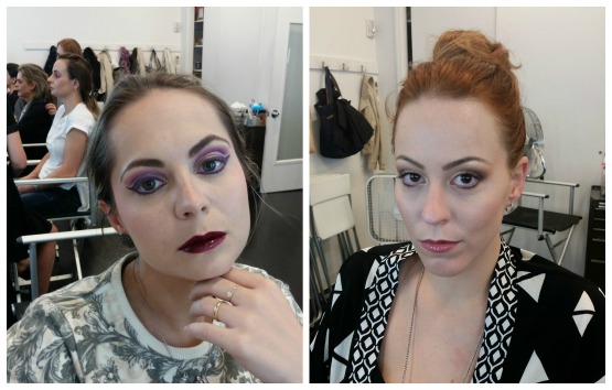Makes feitas por mim. A primeira utilizando técnicas dos anos 1960s e a segunda mostrando um clássico make de noiva.