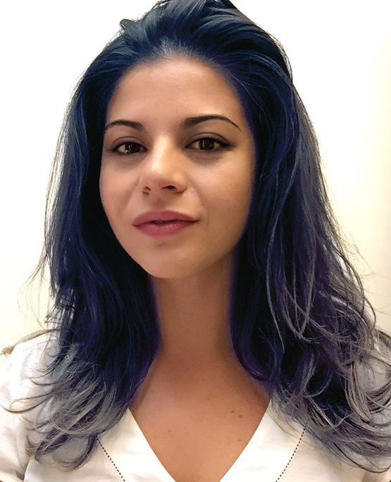 Eu de cabelo azul: divertido!