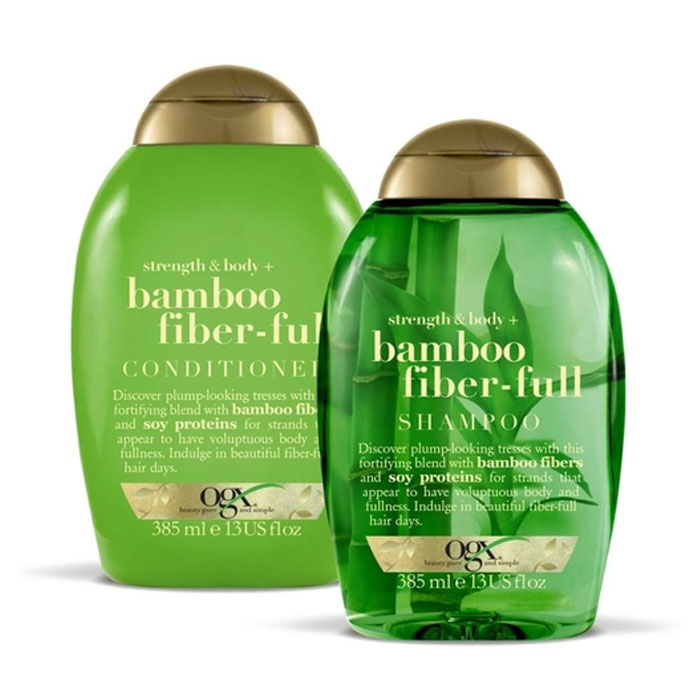 Shampoo para cabelo fino ou oleoso OGX Bambu