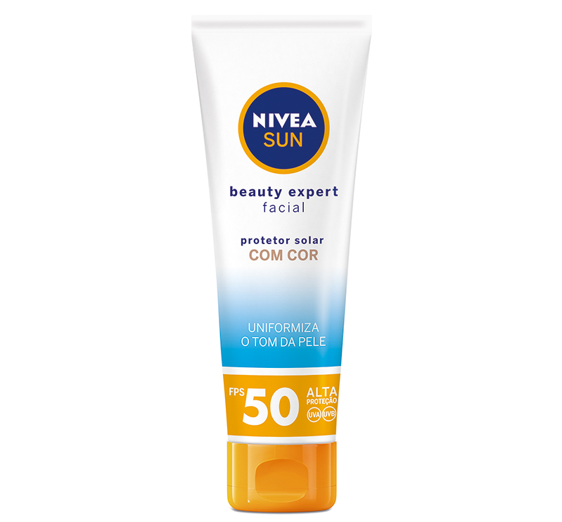 Protetor solar com cor e efeito base Nivea