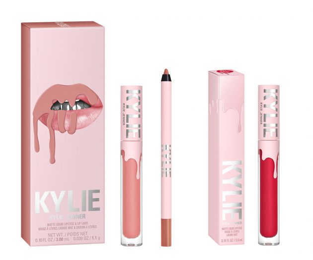 Batons líquidos matte Kylie Cosmetics cores Kylie e Mary Jo