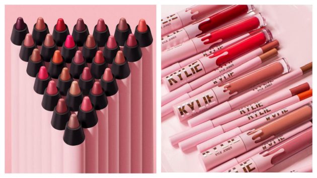 Kits com batom líquido e lápis de contorno Kylie Cosmetics